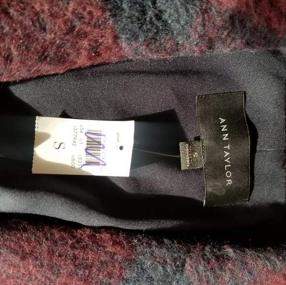 Ann Taylor wool plaid pea coat - Picture 10 of 16